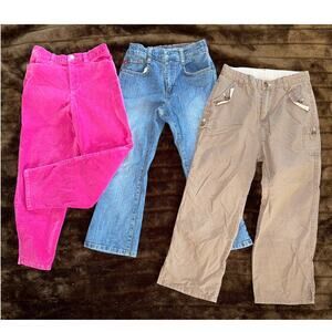 Girl's 6/6X Pants~Talbots Kids Pink Velvet~Woolrich Rugged Utility~Zana Di Jeans